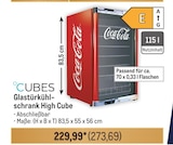 Glastürkühlschrank High Cube von Cubes im aktuellen Metro Prospekt für 273,69 €