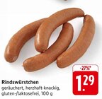 EDEKA Kirchheimbolanden - Rindswürstchen Angebot im Prospekt Rindswürstchen bei EDEKA im Kirchheimbolanden Prospekt für 1,29 €