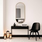 Miroir oblong 40 x 80 cm Elvie doré - ORNAMI en promo chez Castorama Aix-en-Provence à 39,90 €