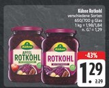 Apfel Rotkohl Angebote von Kühne bei EDEKA Gera für 1,29 €
