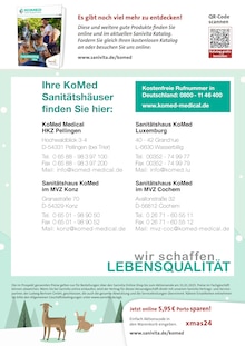 Bier im KoMed Medical Vertriebs GmbH & Co KG Hauptverwaltung Prospekt "Schenken Sie Gesundheit!" mit 6 Seiten (Trier)