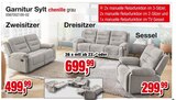 Aktuelles Garnitur Sylt Angebot bei Die Möbelfundgrube in Saarbrücken ab 499,99 €
