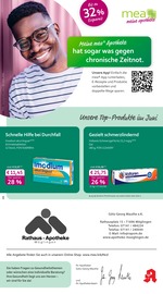 mea - meine apotheke Apotheken Prospekt der aktuellen Woche mit 4 Seiten, gültig von 01.06.2026 bis 30.06.2026, in Möglingen und Umgebung Aktueller mea - meine apotheke Apotheken Prospekt in Möglingen und Umgebung, "Unsere Juni-Angebote" mit 4 Seiten, 01.06.2026 - 30.06.2026