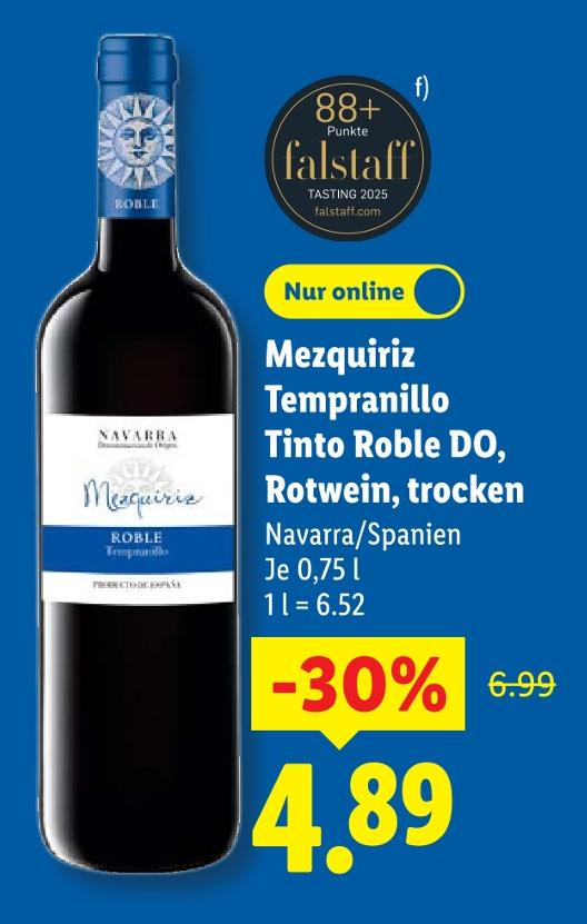 Tempranillo Tinto Roble DO, Rotwein, trocken