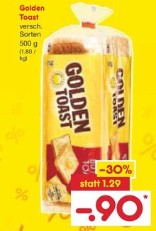 Golden Toast bei Netto Marken-Discount in Hückelhoven Golden Toast im Angebot bei Netto Marken-Discount Hückelhoven für 0,90 €