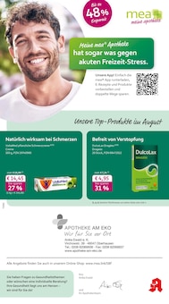 mea - meine apotheke Prospekt Unsere August-Angebote mit 4 Seiten