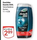 Dusche XXXL Angebote von Duschdas bei GLOBUS Plauen für 2,89 €