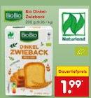 Bio Dinkel-Zwieback von BioBio für 1,99 € bei Netto Marken-Discount im Angebot Bio Dinkel-Zwieback von BioBio im aktuellen Netto Marken-Discount Prospekt