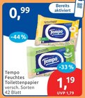 Feuchtes Toilettenpapier von Tempo für 0,99 € bei budni im Angebot Feuchtes Toilettenpapier von Tempo im aktuellen budni Prospekt