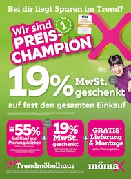 mömax Prospekt für Berlin: "Wir sind PREIS-CHAMPION", 16 Seiten, 29.09.2025 - 07.10.2025