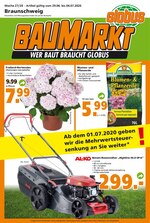 Globus-Baumarkt Prospekt für Braunschweig mit 16 Seiten Globus-Baumarkt Prospekt für Braunschweig: "WER BAUT BRAUCHT GLOBUS", 16 Seiten, 29.06.2020 - 04.07.2020