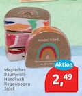 Magisches Baumwoll Handtuch Regenbogen für 2,49 € bei budni im Angebot Magisches Baumwoll Handtuch Regenbogen im aktuellen budni Prospekt