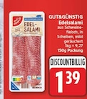 Edelsalami von GUT&GÜNSTIG für 1,39 € bei EDEKA im Angebot Edelsalami von GUT&GÜNSTIG im aktuellen EDEKA Prospekt