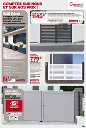 Prix et réduction Portail Battant dans le prospectus Gedimat en cours Offre Portail Battant dans le catalogue Gedimat du moment à la page 9