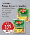 Ananas Stücke im V-Markt Prospekt Ananas Stücke von Del Monte im aktuellen V-Markt Prospekt für 1,99 €