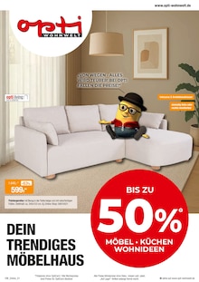 Couch im Opti-Wohnwelt Prospekt "Aktuelle Angebote" mit 36 Seiten (Würzburg)