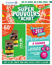 Prospectus E.Leclerc de la semaine "Vos super pouvoirs d'achat" avec 1 pages, valide du 23/04/2024 au 04/05/2024 pour Saint-Caradec et alentours