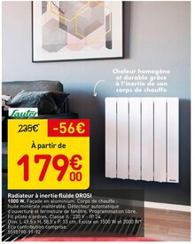 Radiateur à inertie fluide OROSI 1000 W. à Weldom dans Allineuc Radiateur à inertie fluide OROSI 1000 W. à Weldom dans Allineuc