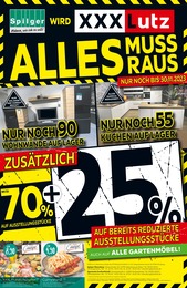 Wohn-Center Spilger GmbH & Co. KG Prospekt für Bischofsheim mit 1 Seite Wohn-Center Spilger GmbH & Co. KG Prospekt für Bischofsheim: "ALLES MUSS RAUS", 1 Seite, 27.11.2023 - 02.12.2023