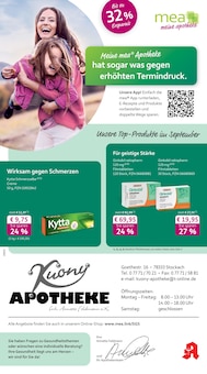 Aktueller mea - meine apotheke Prospekt (Stockach, 4 Seiten zum blättern mea - meine apotheke Prospekt Unsere September-Angebote mit 4 Seiten
