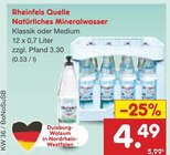 Natürliches Mineralwasser Angebote von Rheinfels Quelle bei Netto Marken-Discount Recklinghausen für 4,49 €