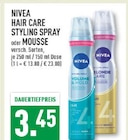 HAIR CARE STYLING SPRAY Angebote von NIVEA bei Marktkauf Rheine für 3,45 €