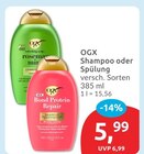 Shampoo Bond Protein Repair von OGX im aktuellen budni Prospekt für 5,99 €