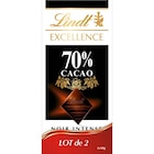 Tablette de chocolat noir - LINDT EXCELLENCE dans le catalogue Carrefour