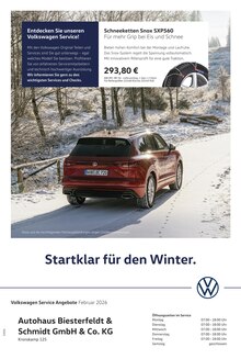 Volkswagen Prospekt Startklar für den Winter mit 1 Seite