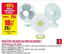 Ventilateurs de table - Office DEPOT à Bordeaux Ventilateurs de table en promo chez Office DEPOT Bordeaux à 21,92 €