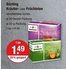 KrĂ€utertee oder FrĂŒchtetee im V-Markt Prospekt KrĂ€utertee oder FrĂŒchtetee von BĂŒnting im aktuellen V-Markt Prospekt fĂŒr 1,49 âŹ