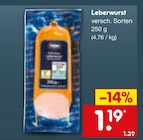 Leberwurst im Angebot bei Netto Marken-Discount in Siegen Leberwurst Angebote bei Netto Marken-Discount Siegen für 1,19 €