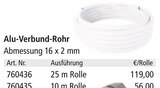 Aktuelles Alu-Verbund-Rohr Angebot bei Holz Possling in Berlin ab 119,00 €