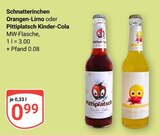 Aktuelle Cola Angebote bei GLOBUS in Hof Aktuelles Schnatterinchen Orangen-Limo Angebot bei GLOBUS in Hof ab 0,99 €