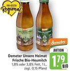 Unsere Heimat Frische Bio-Heumilch im Angebot bei E center in Göppingen Unsere Heimat Frische Bio-Heumilch Angebote von Demeter bei E center Göppingen für 1,79 €