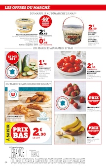 Promotion Saumon dans le prospectus Super U, valable du 13/05/2025 au 25/05/2025 Promo Saumon dans le catalogue Super U du moment à la page 24