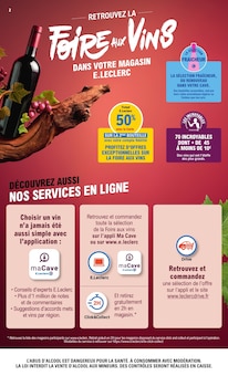 Prospectus E.Leclerc de la semaine "FOIRE AUX VINS" avec 2 pages, valide du 30/09/2025 au 11/10/2025 pour Bordeaux et alentours