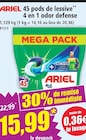 45 pods de lessive 4 en 1 odor defense - ARIEL - Norma à Mulhouse 45 pods de lessive 4 en 1 odor defense - ARIEL en promo chez Norma Mulhouse à 15,99 €