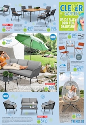 Sonnenschirm im Trends Prospekt in Essen Aktueller Trends Prospekt mit Sonnenschirm, "TRENDS hat alles für Drinnen & Draußen - 30% zusätzlich auf Gartenmöbel", Seite 7