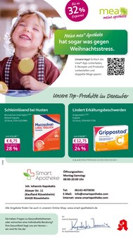 mea - meine apotheke Prospekt der Woche "Unsere Dezember-Angebote" Seite 1, 01.12.2025 bis 31.12.2025 für Rüsselsheim Aktueller mea - meine apotheke Prospekt "Unsere Dezember-Angebote" Seite 1 von 4 Seiten für Rüsselsheim