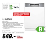 SMI4ECS24E Geschirrspüler, teilintegrierbar Angebote von Bosch bei MediaMarkt Saturn Neumünster für 649,00 €