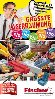 Polstermöbel Fischer Prospekt UNSERE GRÖSSTE LAGERRLAGERRÄUMUNG mit  Seiten in Teisendorf und Umgebung