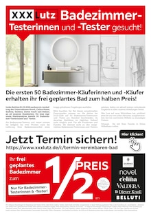 XXXLutz Möbelhäuser Altötting Prospekt "Badezimmer-Testerinnen und -Tester gesucht!" mit 26 Seiten