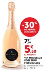 Vin mousseux rosé mimi fines bulles en promo chez Hyper U Manosque à 5,50 €