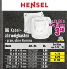 Elektroinstallation im Hornbach Prospekt DK Kabelabzweigkasten von Hensel im aktuellen Hornbach Prospekt für 3,46 €