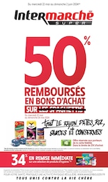 Prospectus Supermarchés de Intermarché à Le Merzer: "50% REMBOURSÉS EN BONS D'ACHAT SUR tout LE RAYON PÂTES, RIZ, SAUCES ET CONSERVES", 32 pages, 22/05/2024 - 02/06/2024