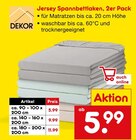 Jersey Spannbettlaken Angebote von DEKOR bei Netto Marken-Discount Bergisch Gladbach für 5,99 €