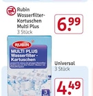 Wasserfilter-Kartuschen Multi Plus oder Universal Angebote von Rubin bei Rossmann Trier für 6,99 €