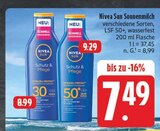 Sun Schutz & Pflege LSF 30 im Angebot bei EDEKA in Ansbach Sun Schutz & Pflege LSF 30 Angebote von Nivea bei EDEKA Ansbach für 7,49 €