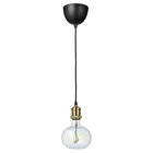 Lampenaufhängung +LED-Leuchtmittel vermessingt/ellipsenförmig bunt Angebote von JÄLLBY / MOLNART bei IKEA Stralsund für 24,99 €